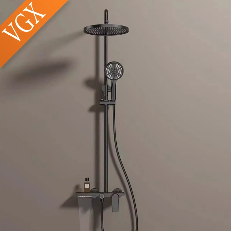 Vgx Gold Shower System Bathroom Shower Faucet 3-Way