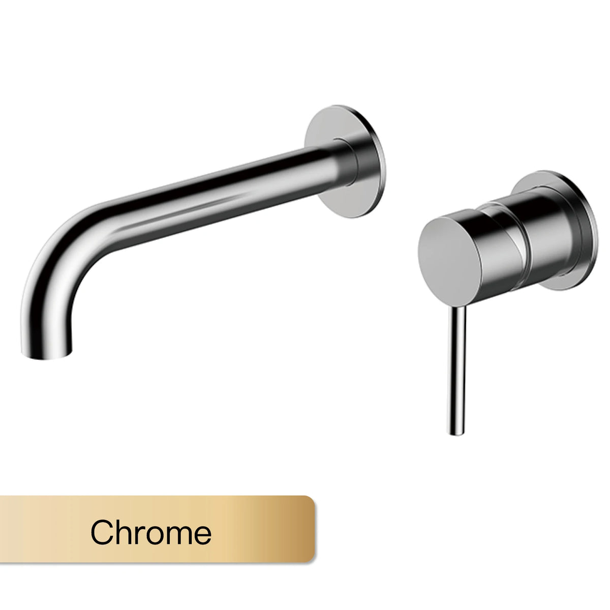 Modern Wall-Mounted Black Brass Bathroom Faucet Concealed Design