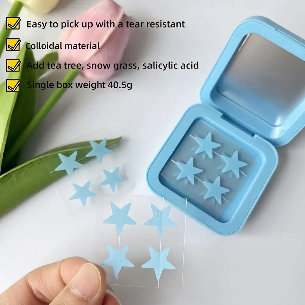 Cute Colored Star Decoration Stickers - Water-Based Gel