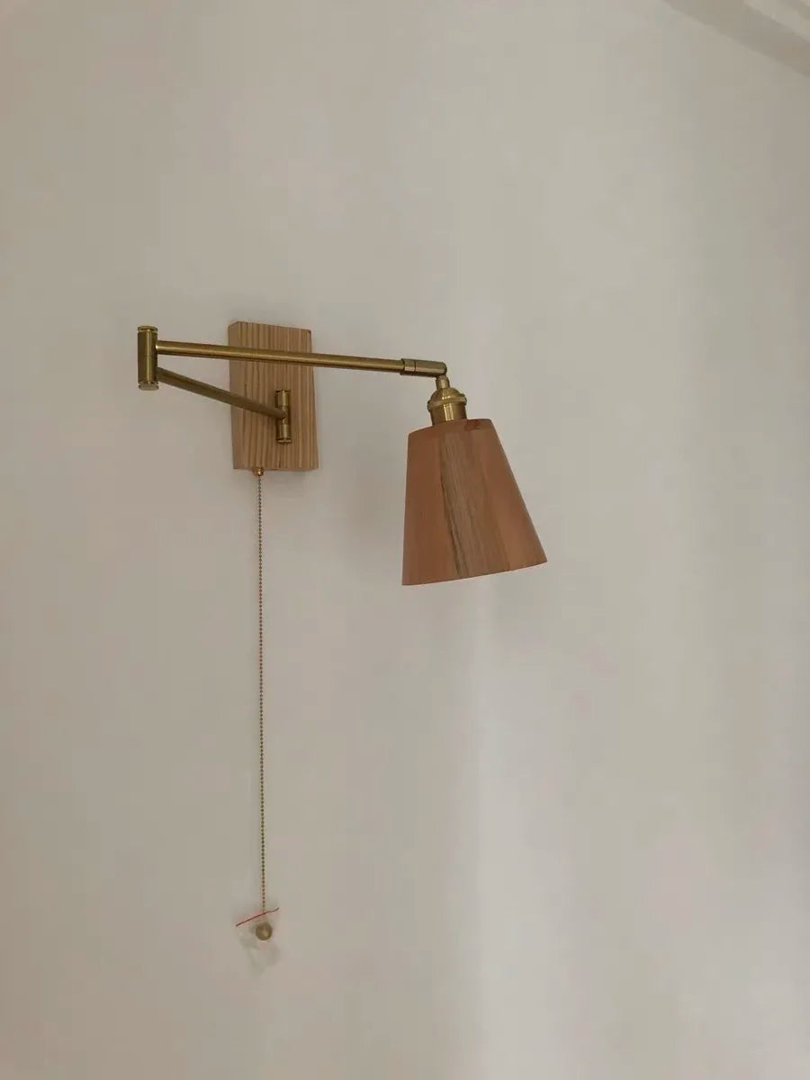 Iwhd Walnut Ash Wood Led Wall Lamp Sconce