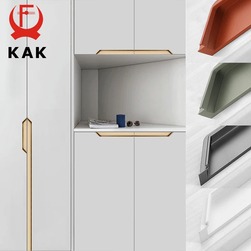 Kak Recessed Cabinet Handles Black Hidden Sliding Door