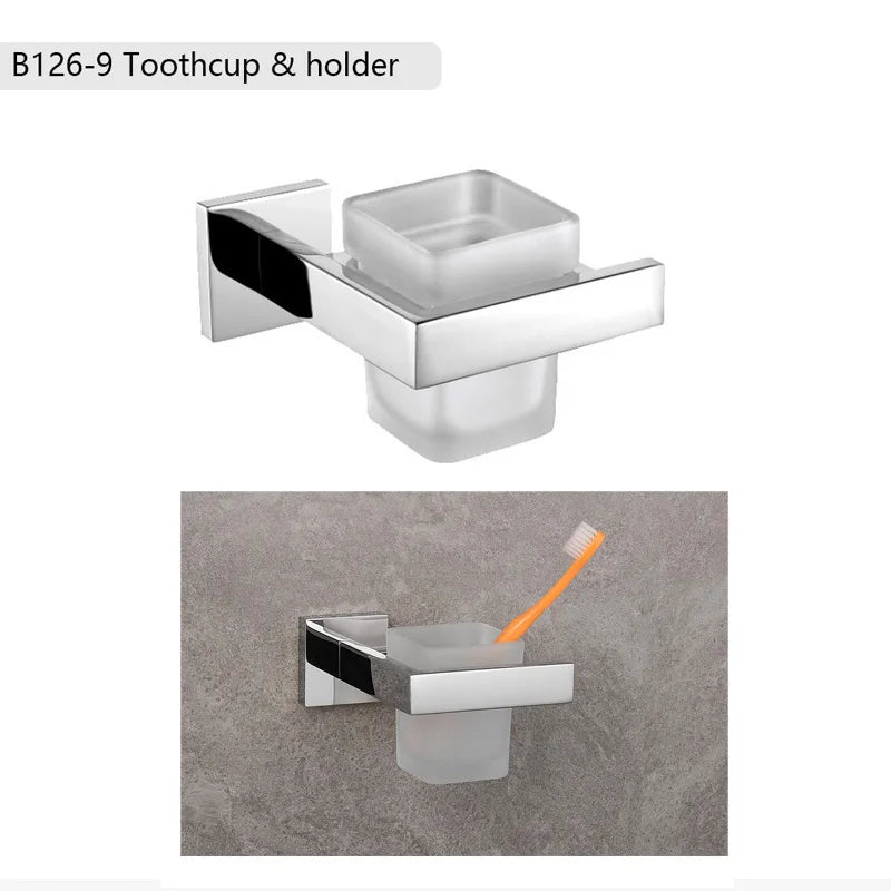 Stainless Steel Bathroom Hardware Mirror Chrome Polished Towel