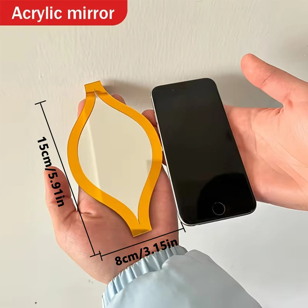 6/12pcs Gold Teardrop Wall Mirror Combinationartisticdecorative