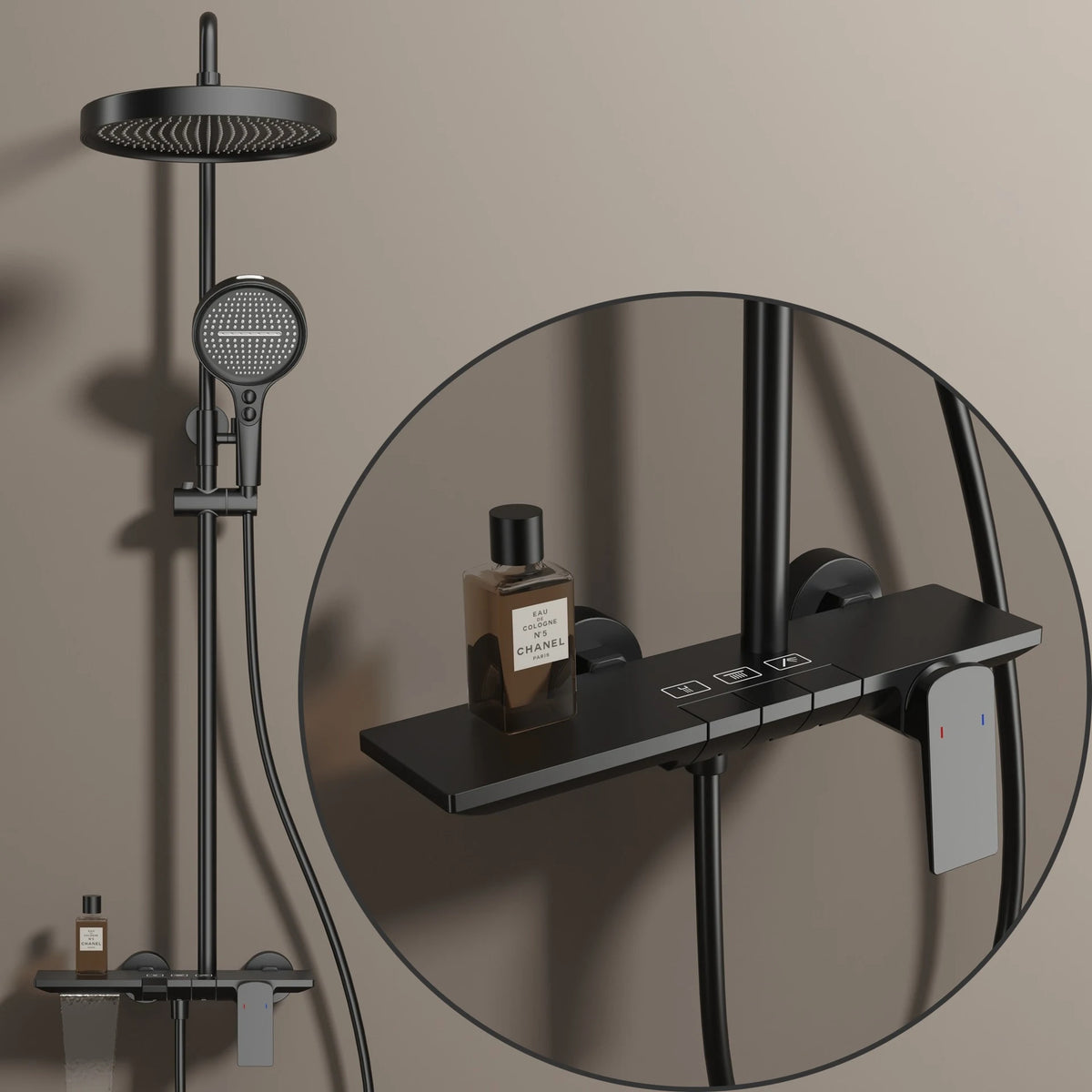Newly Piano Bathroom Shower Premium Brass Cold Bathroom