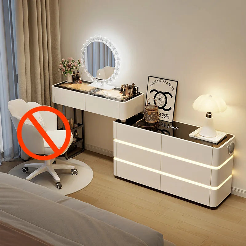 Modern Dressing Table Vanity Desk Wireless Charge Station