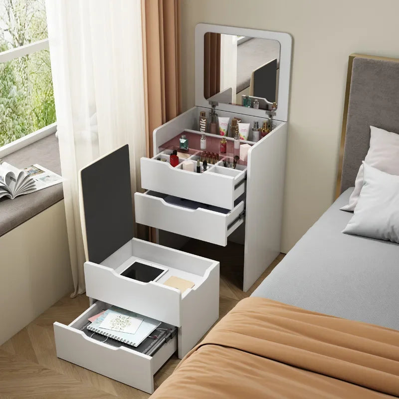 Modern White Wood Dresser Nightstand Bedroom Makeup Vanity