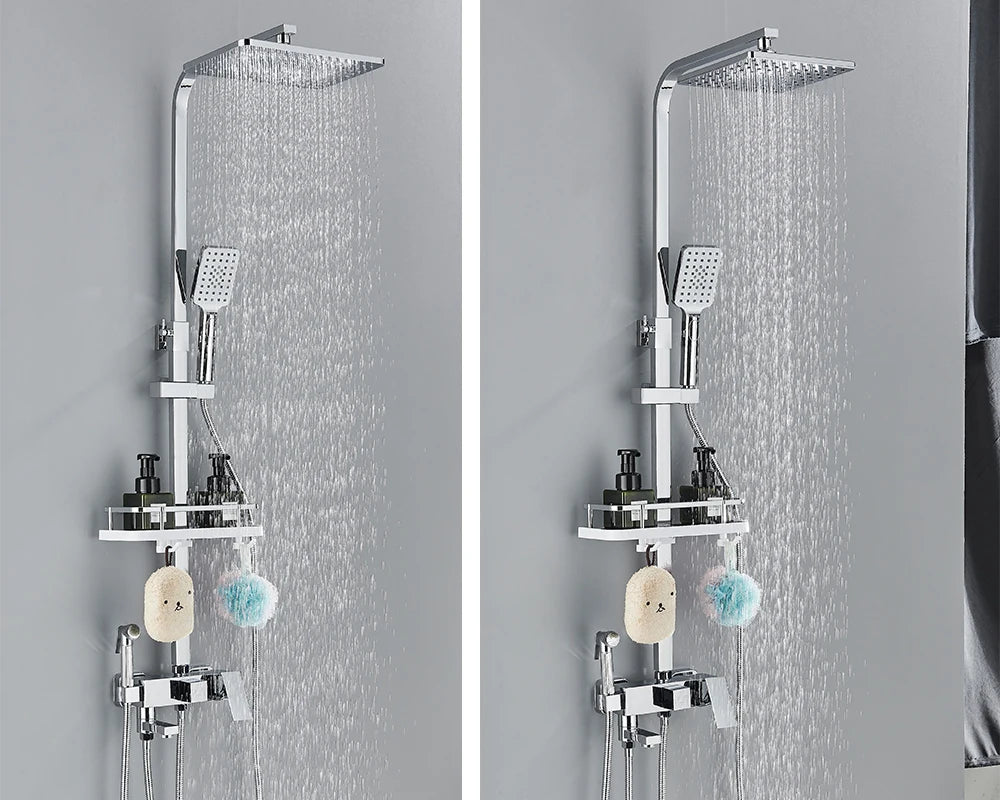 Rozin Rainfall Bathroom Shower Faucet Bidet Mixer Tap