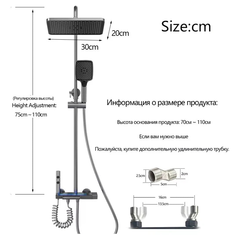 Kemaidi Brass Bathroom Faucet Ways Shower Faucet Digital