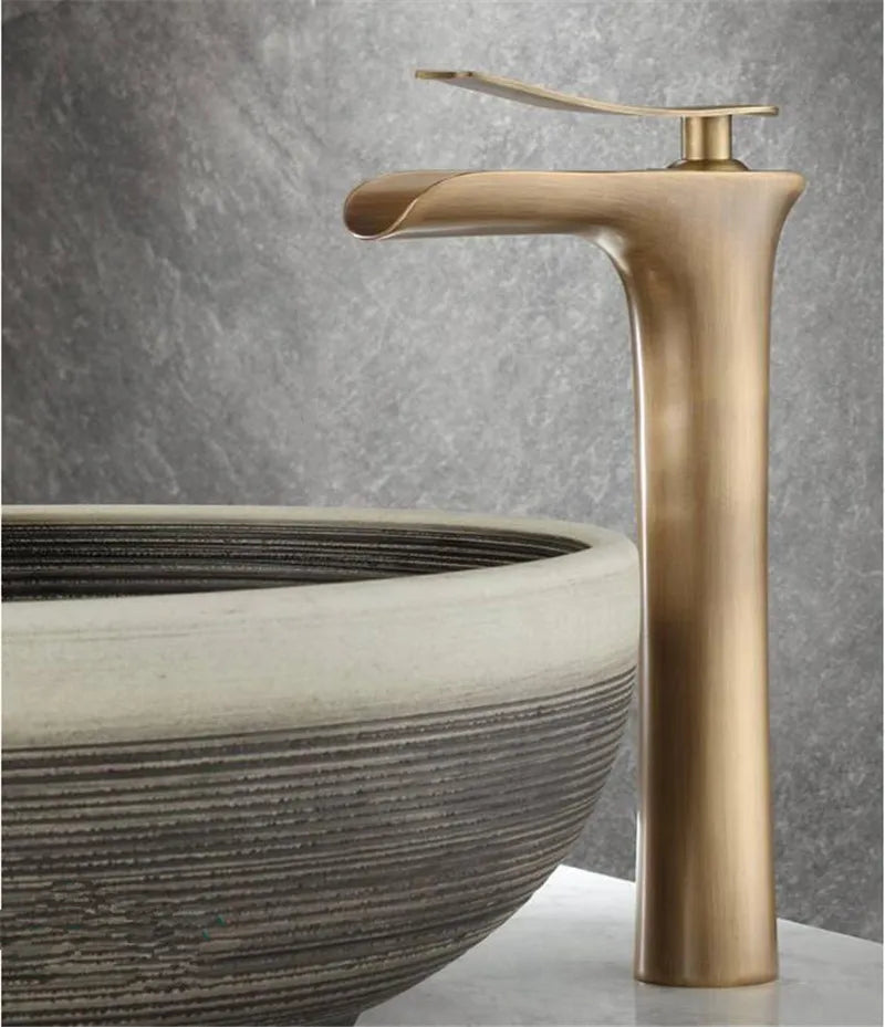 Antique Bronze Bathroom Faucet Basin Faucets & Cold