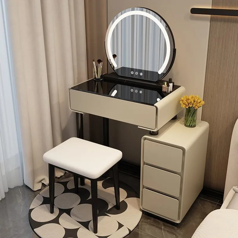 Girls Bedroom Dressing Table Storage Stool Solid Wood