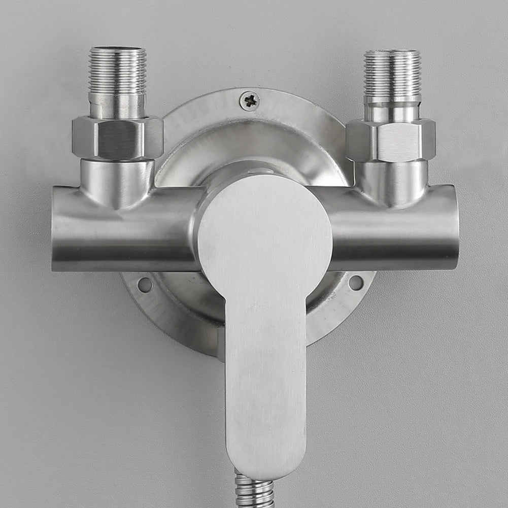 Stainless Steel Shower Faucet Cold Water Mixer G1/2