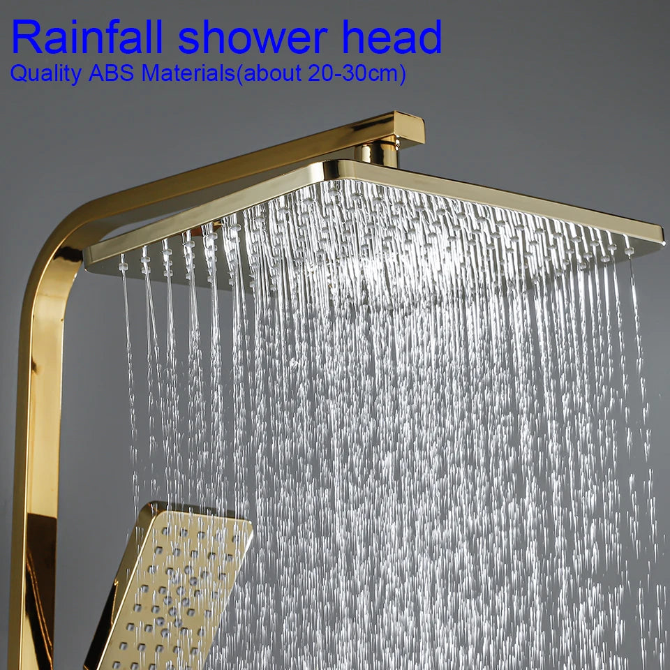 12 Inch Rainfall Shower System Bathroom Luxury Thermostatic