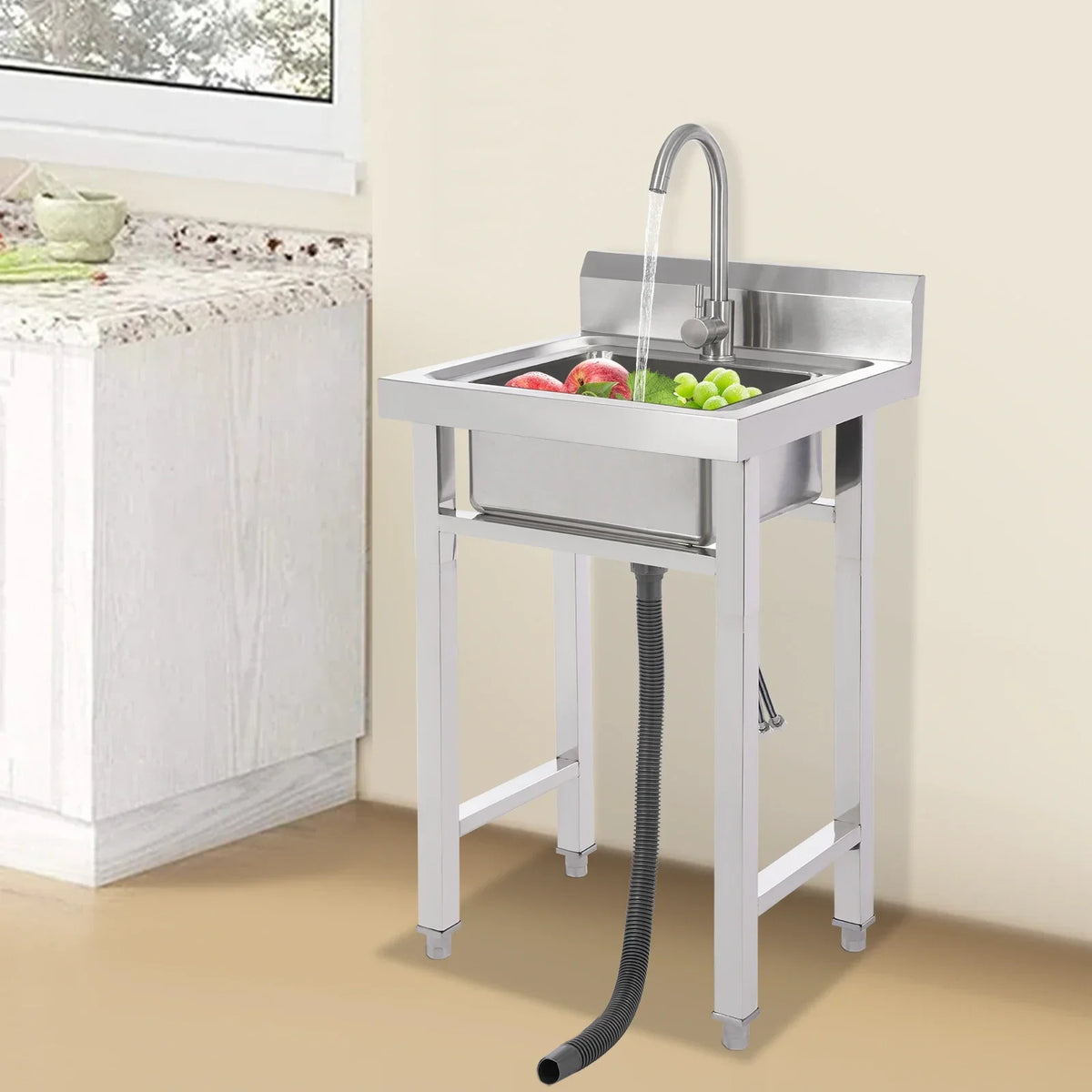 201 Stainless Steel Commercial Sink Floorstanding Commercial Sink