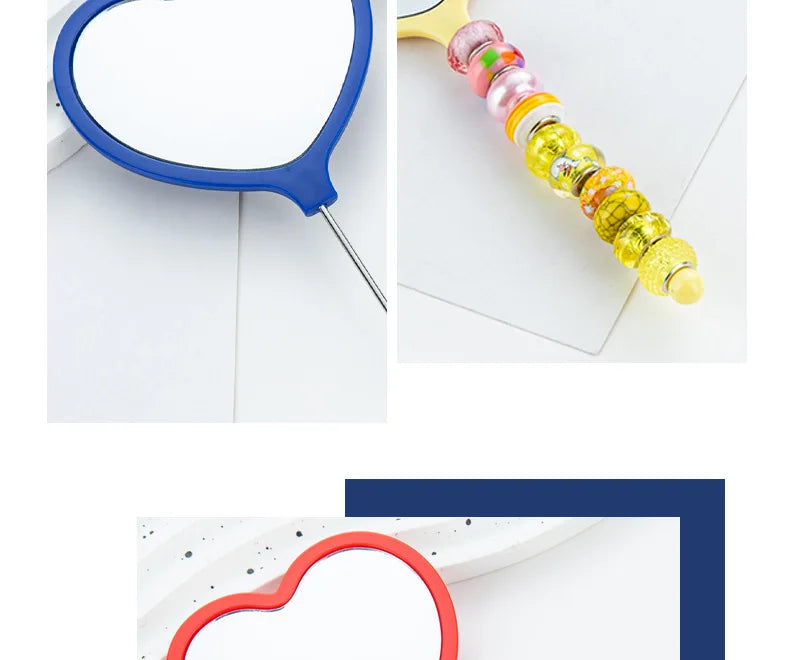 10pcs Diy Beaded Hand Mirror Creative - Beaded