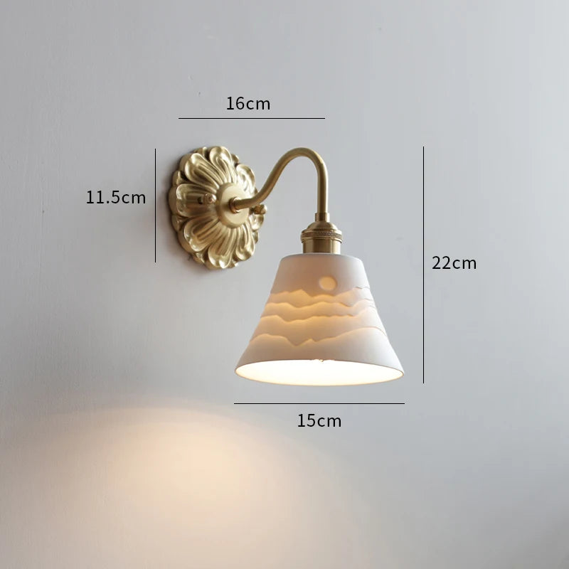 Iwhd Nordic Modern Led Wall Lamps Sconce Copper