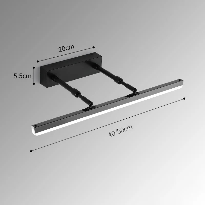 Retractable Bathroom Mirror Front Wall Light Dressing Table