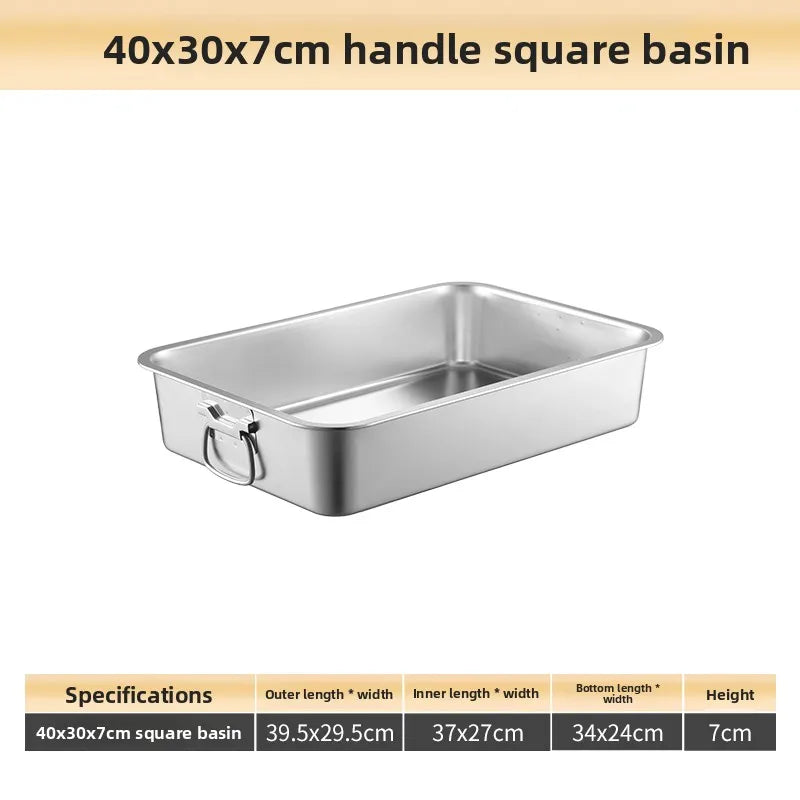 Stainless Steel 304 Deepened Square Basin Rectangular Box