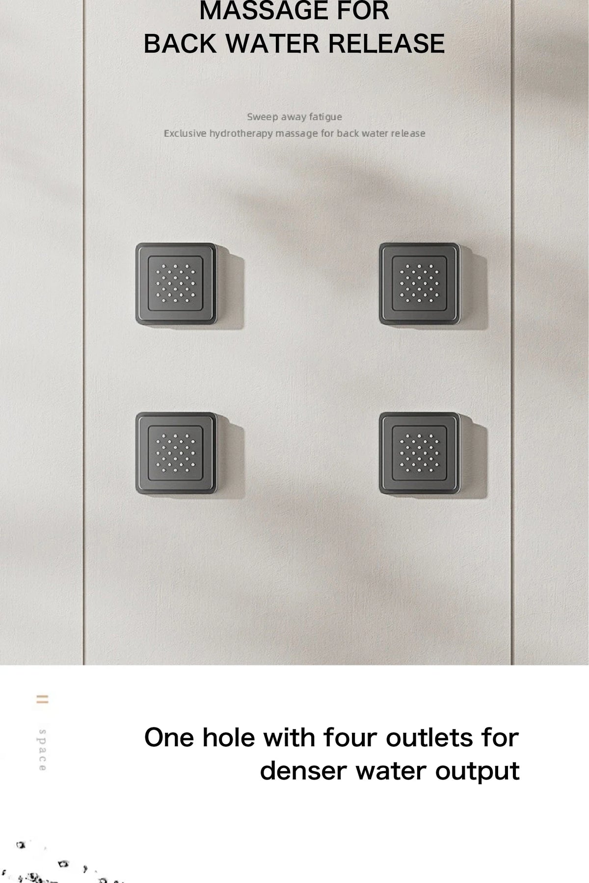 Luxury Gun Gray Brass Shower System Ceiling Design