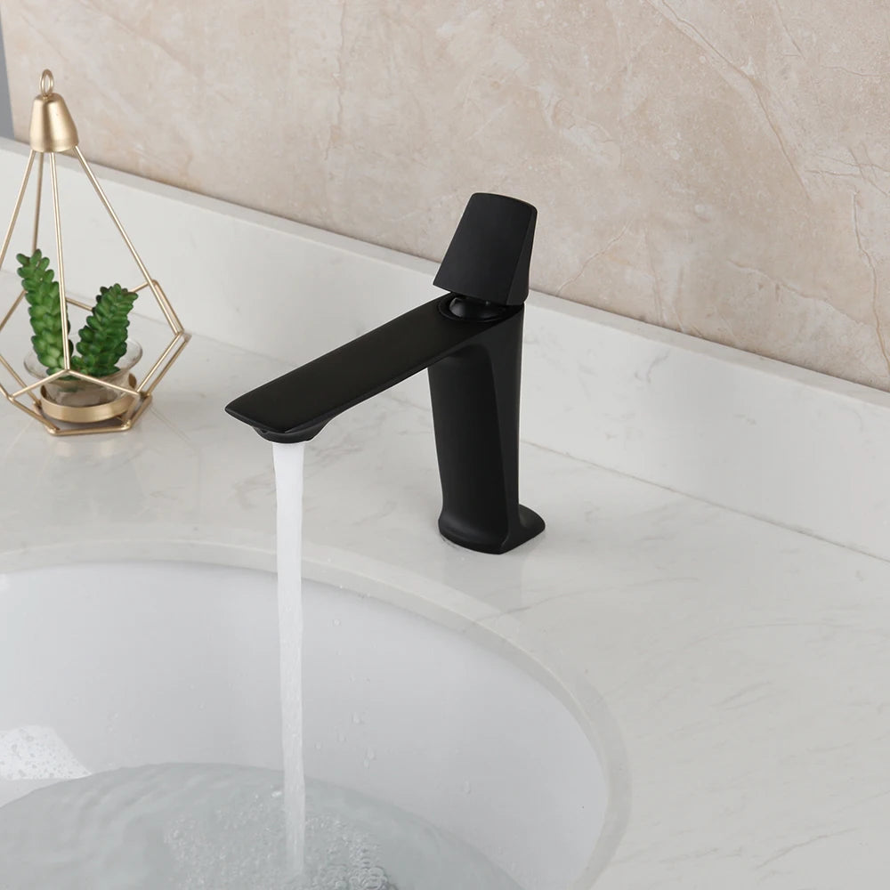Kemaidi Rose Gold Bathroom Basin Sink Faucet Square