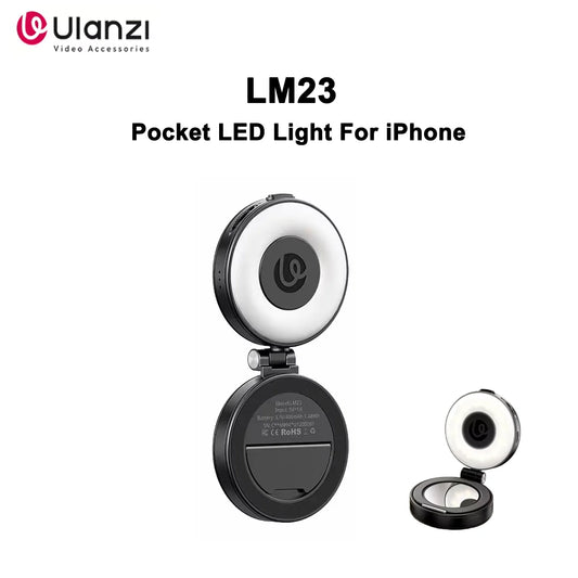 Original Ulanzi Lm23 Magnetic Phone Selfie Light Built-In