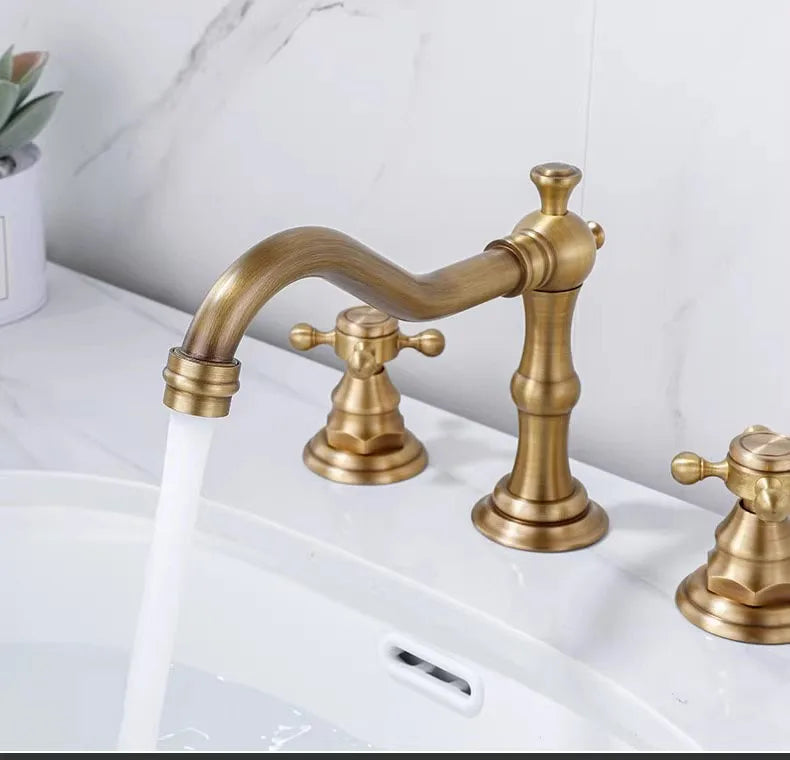 Kmmoun Fixed Spout Bathroom Basin Faucet Hole Deck