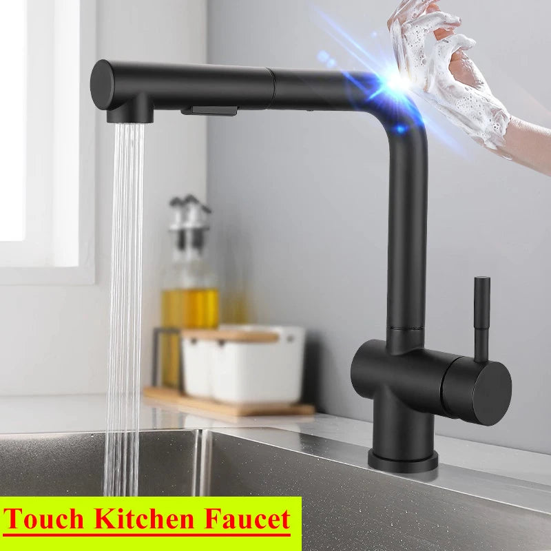 Cold Touch On Faucets Stainless Steel Pull Out