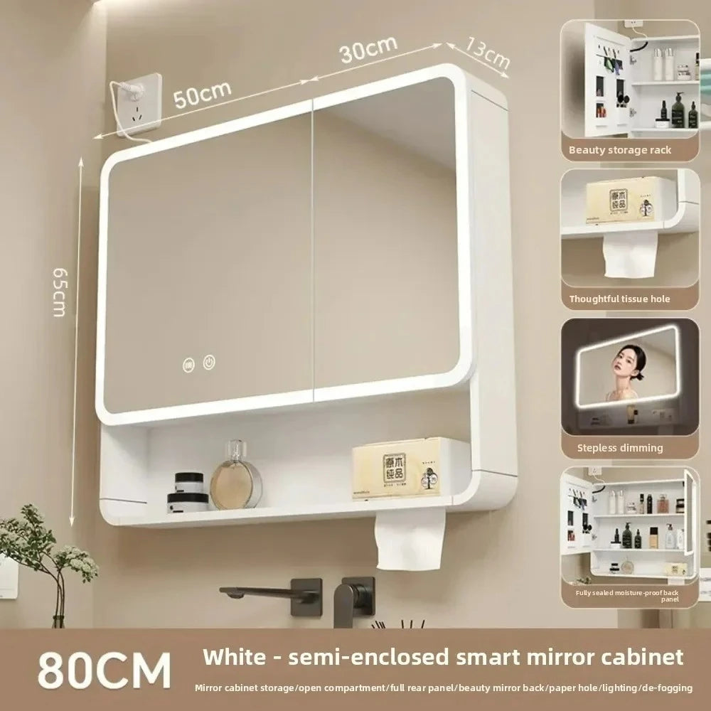 Led Bathroom Mirror Cabinet Anti Fog Wall Mounted