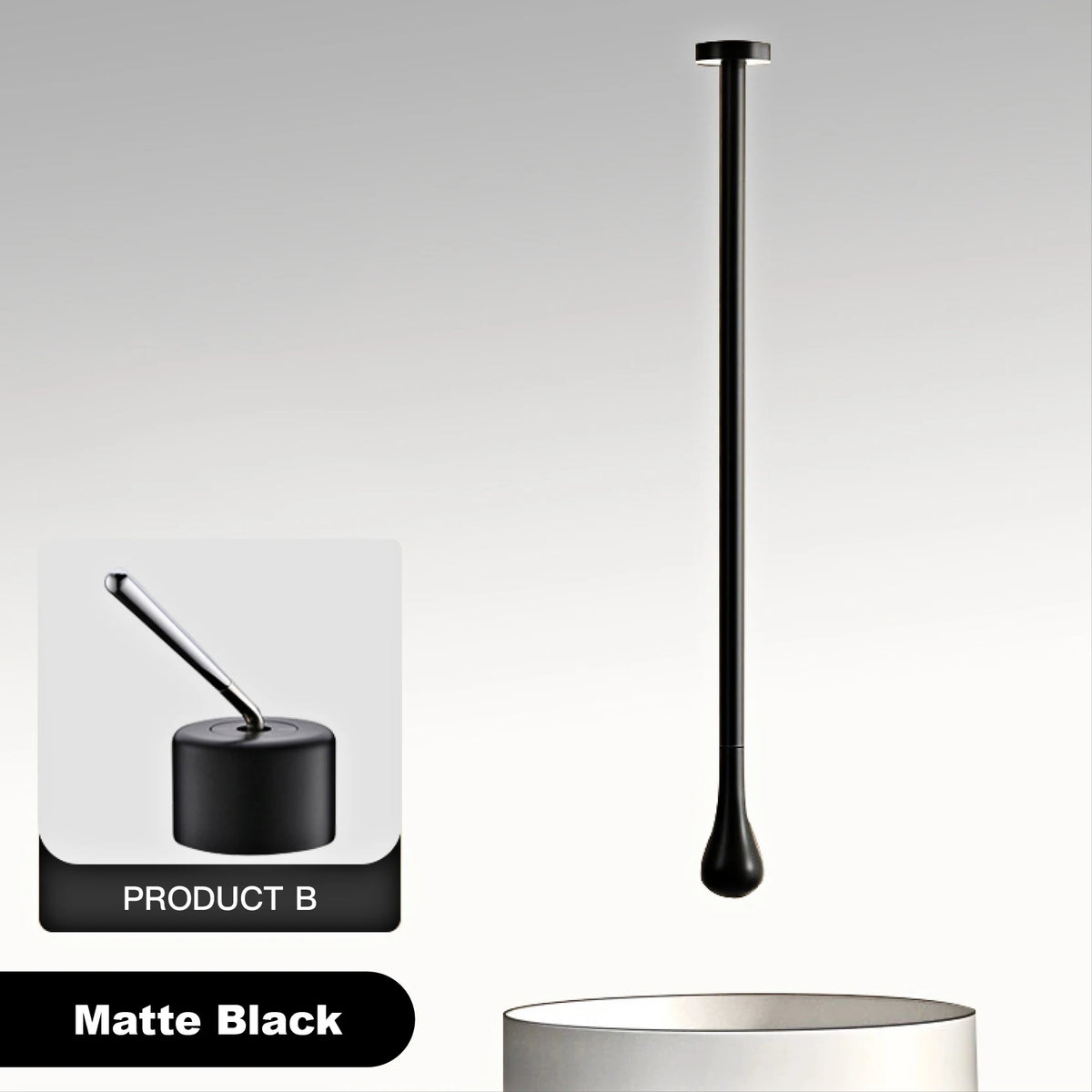 Luxury Matte Black Brass Ceiling Style Water Outlet