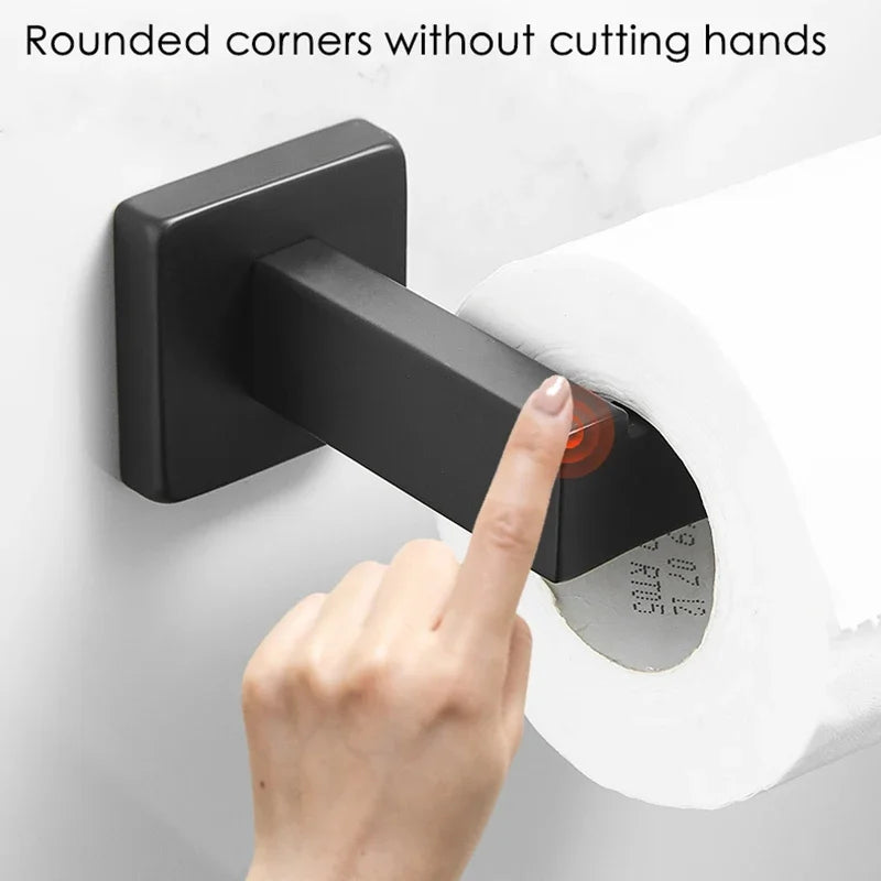 304 Stainless Steel Bathroom Matte Black Toilet Paper