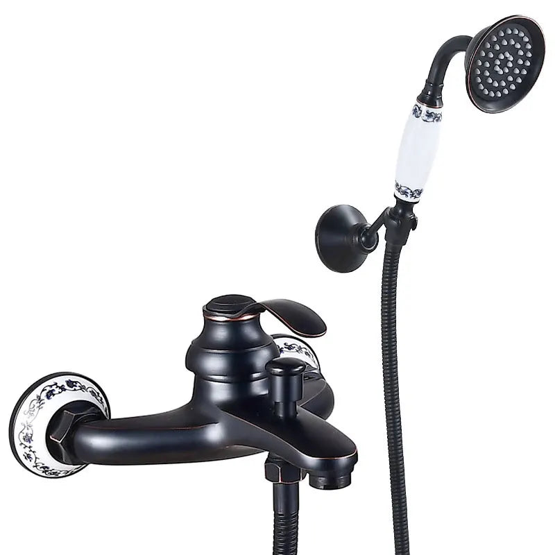 French Brass Simple Shower Spray Handheld Shower Head