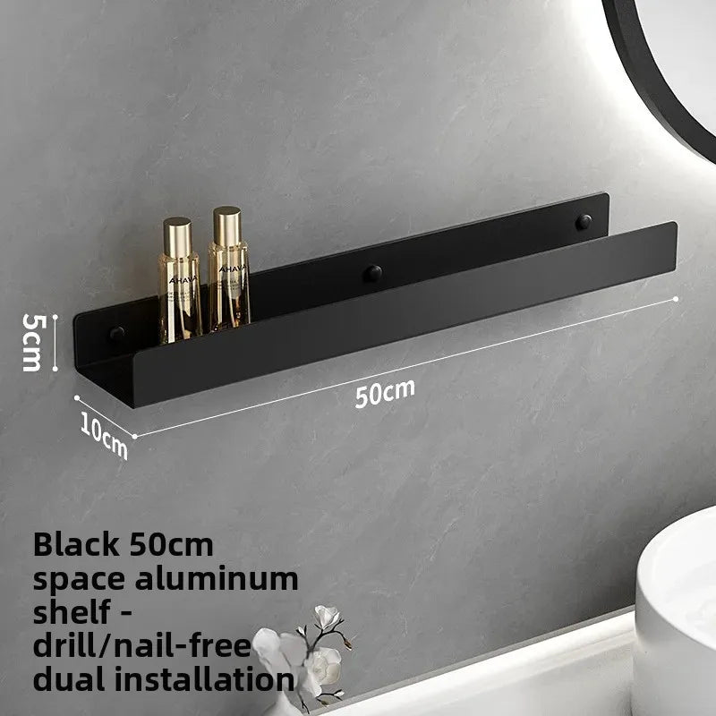 Luxury Minimalist Black Integrated Mirror Front Toilet Bathroom