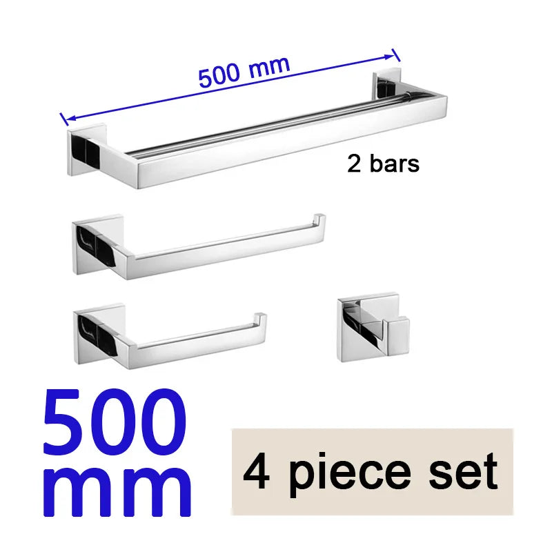 Stainless Steel Bathroom Hardware Mirror Chrome Polished Towel