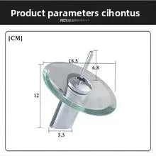 Colorful Glass Waterfall Bathroom Basin Sink Faucet Chrome