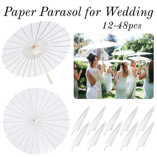 23 6/33inch Paper Parasols Paper Umbrellas Wedding Guests