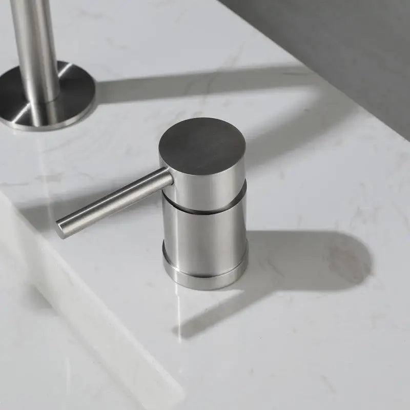 Stainless Steel Bathroom Basin Faucet Deck Mount 360
