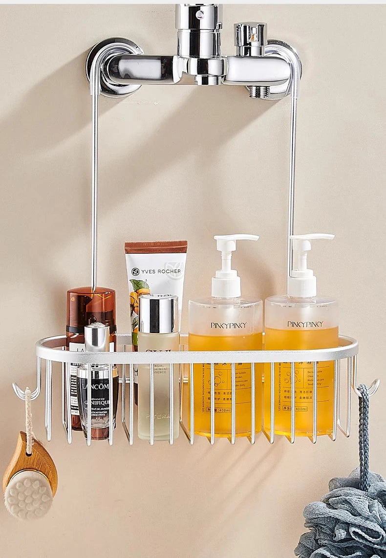 Shower Caddy Hanging Organizer Shower Basket Hooks Storage