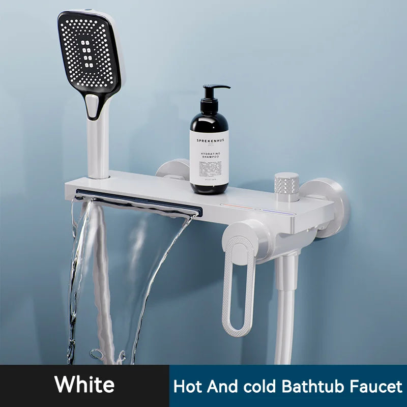 Bathtub Shower Faucet Handle Spout Mixer Tap Hand