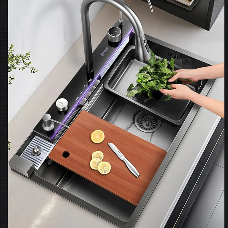 Multifonction Sink Whale Waterfall Faucet 50l Large Capacity
