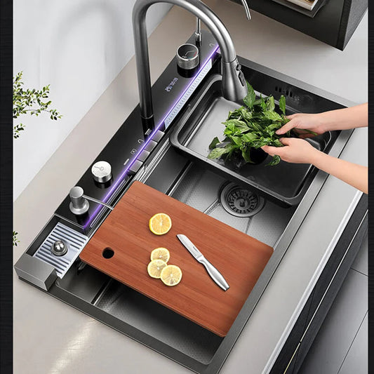 Multifonction Sink Whale Waterfall Faucet 50l Large Capacity