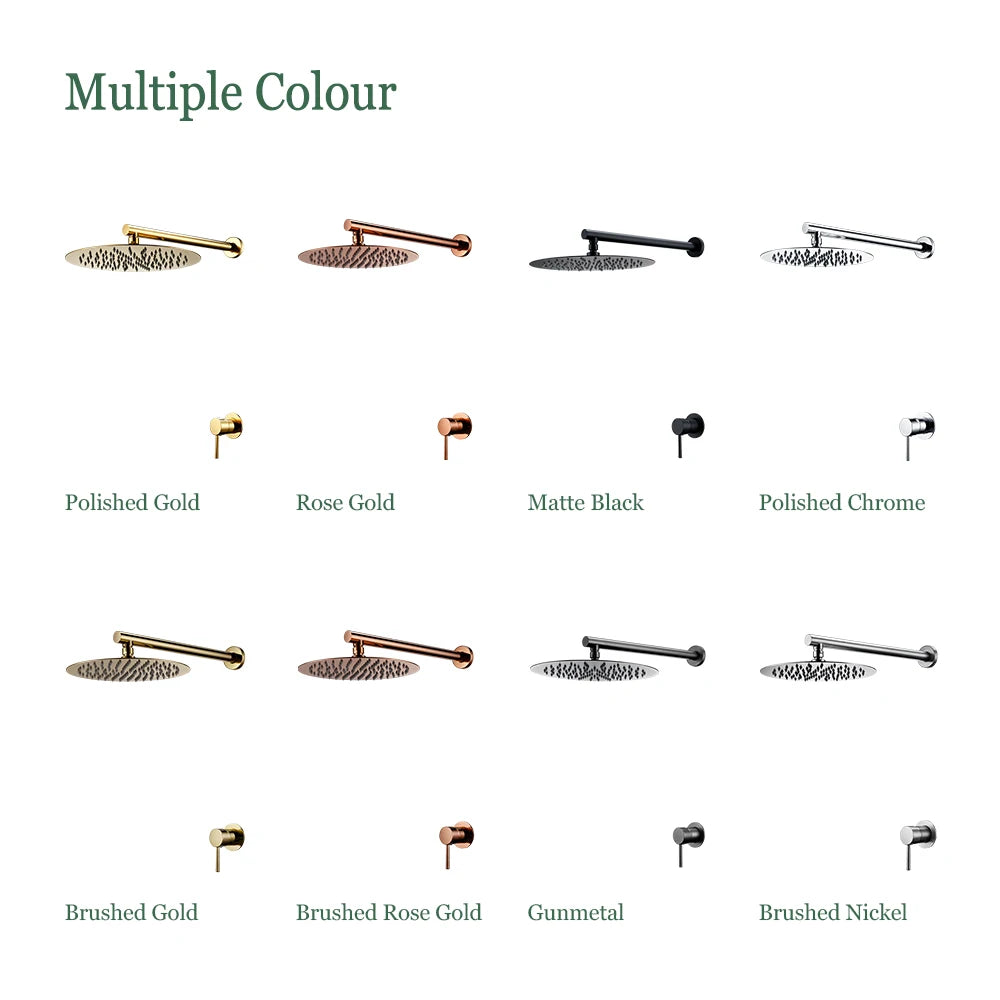 Bathroom Faucet Rose Gold Shower Wall Mounted 8/10/12