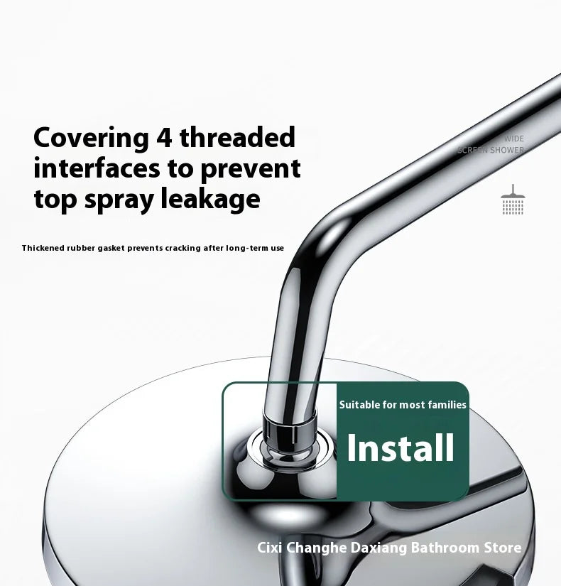 Super Pressurized Shower Top Spray Large Showerhead Bathroom