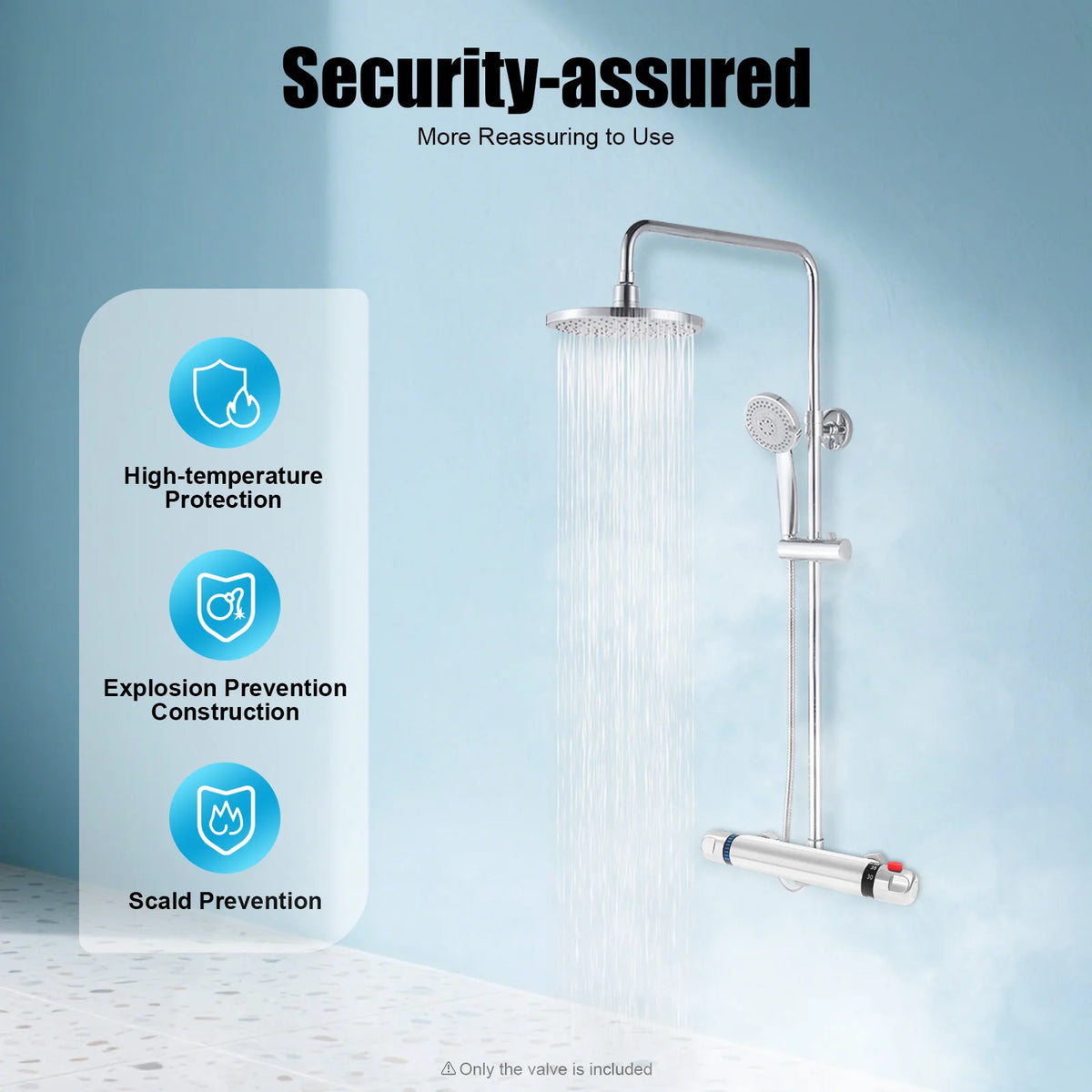 High-End Brass Thermostatic Shower Mixer Valve 38 Constant