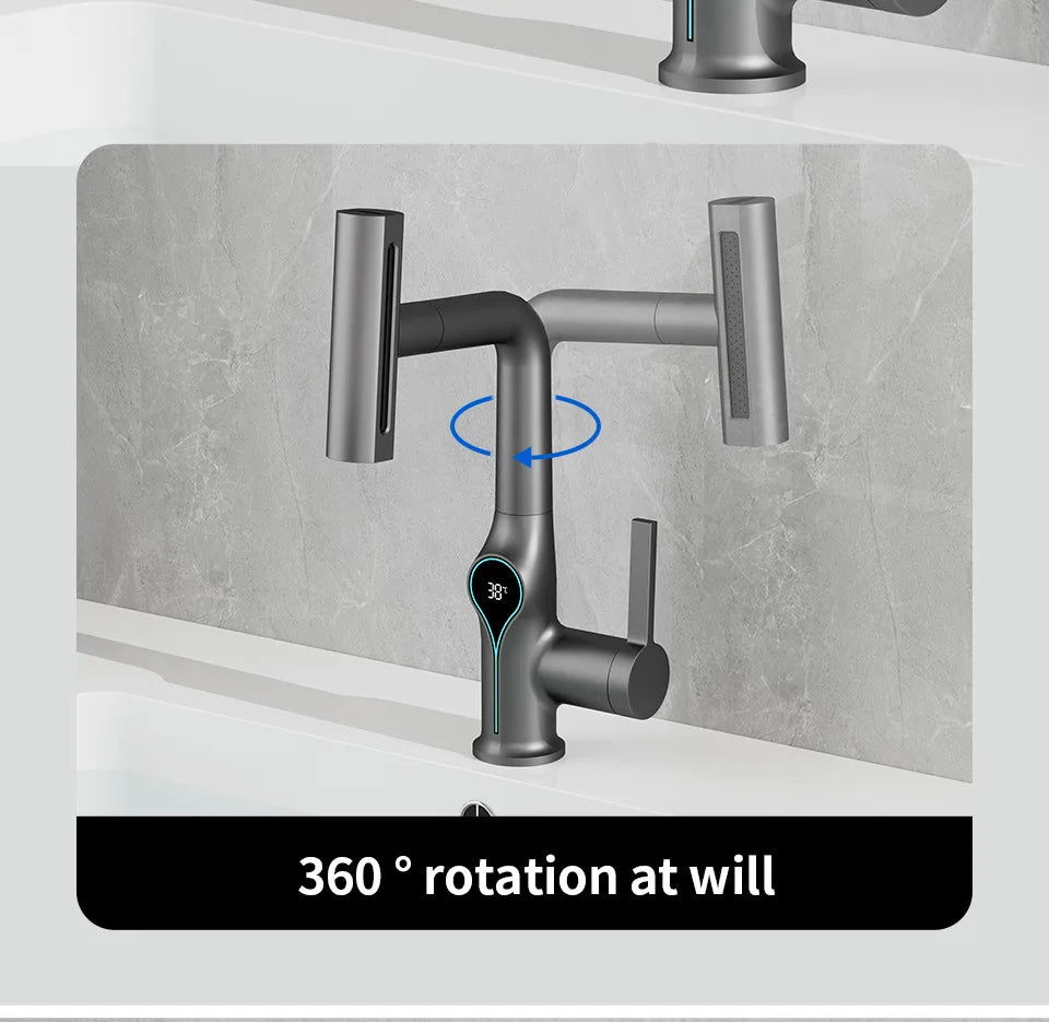 Multi Functional Waterfall Basin Faucet Mode Mixer Tap