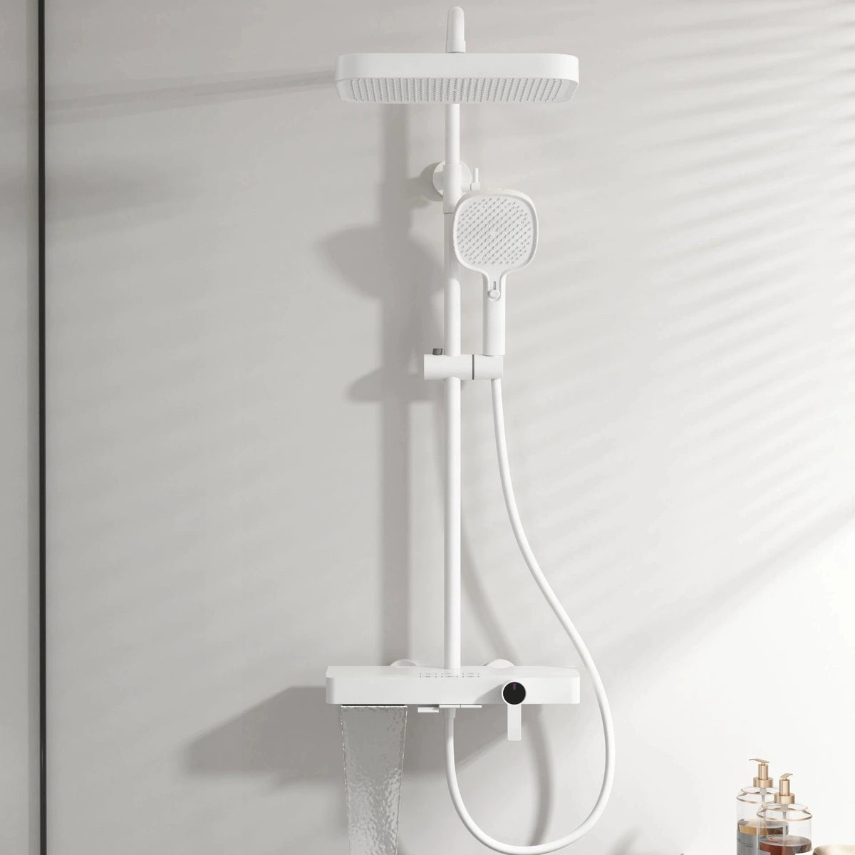 Cold Bathroom Shower System Sprinkler Brushed Rose Gold