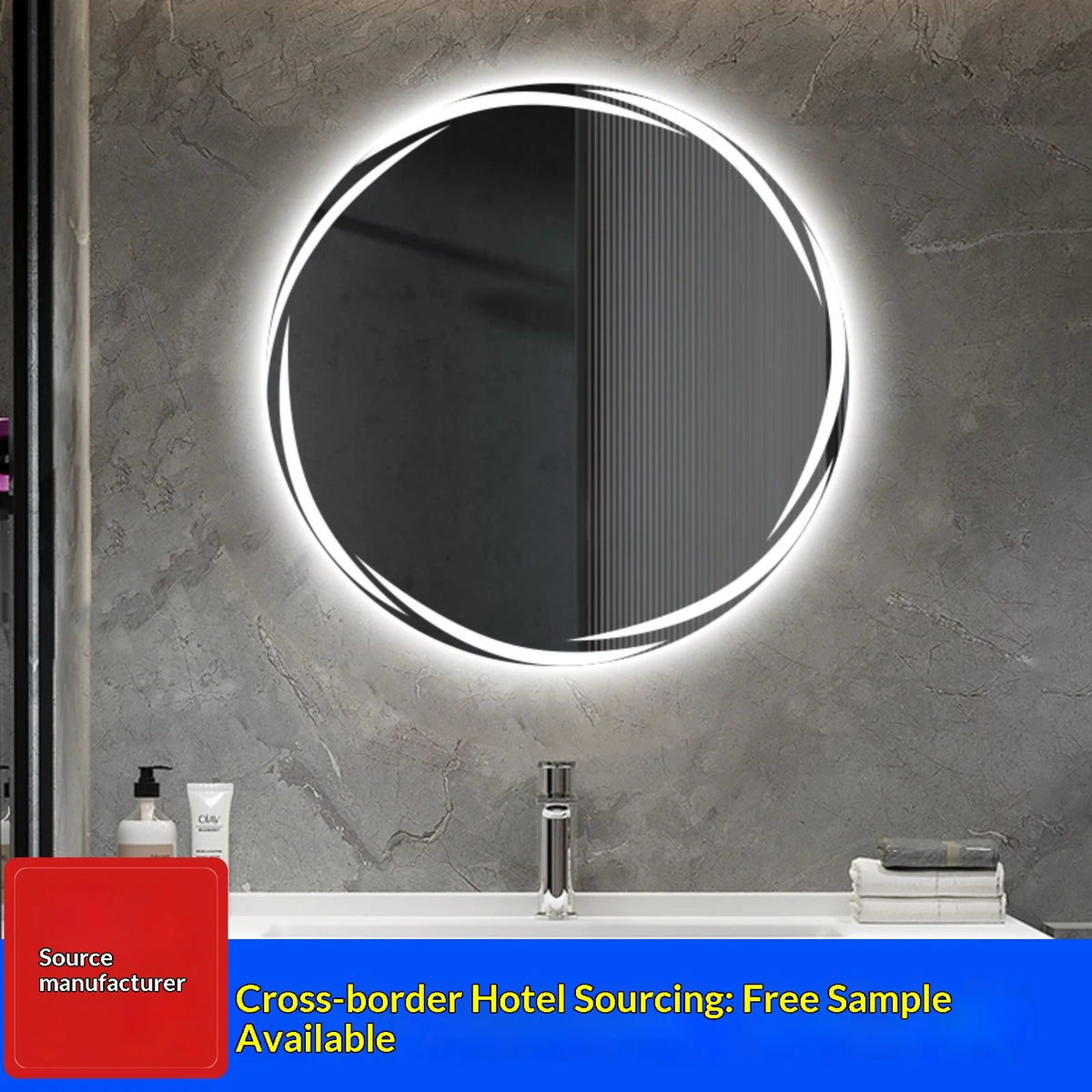 Bathroom Mirror 70 Cm Round Anti-Fog Led Bathroom