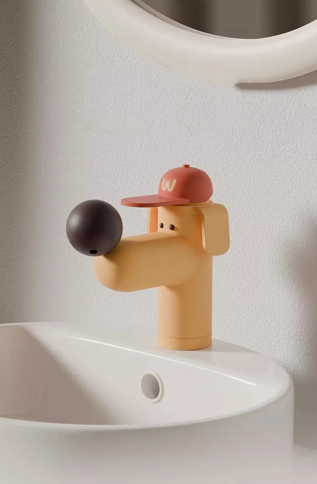 Lovely Dog Basin Faucet Cold Bathroom Lever Brass