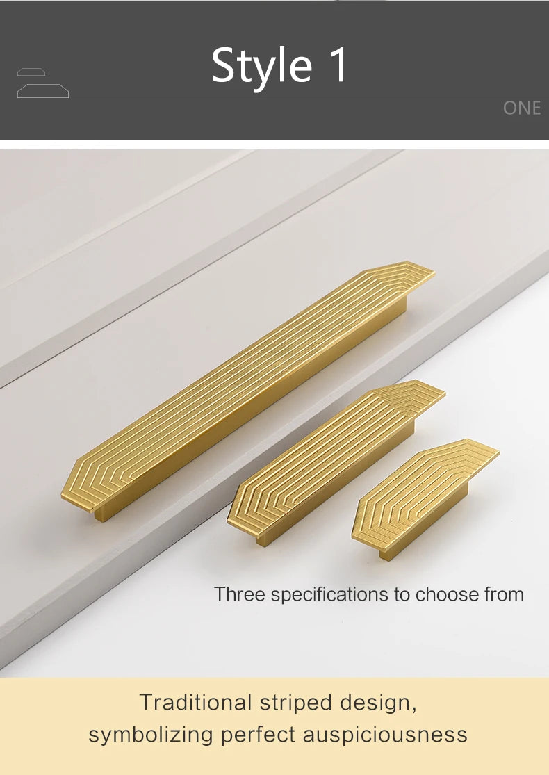 Brushed Brass Gold Drawer Small Handle Half Moon