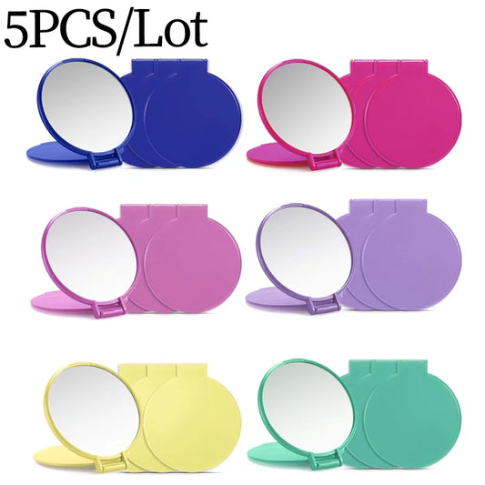 5pcs Compact Mirror Bulk Pocket Mini Folding Mirrors