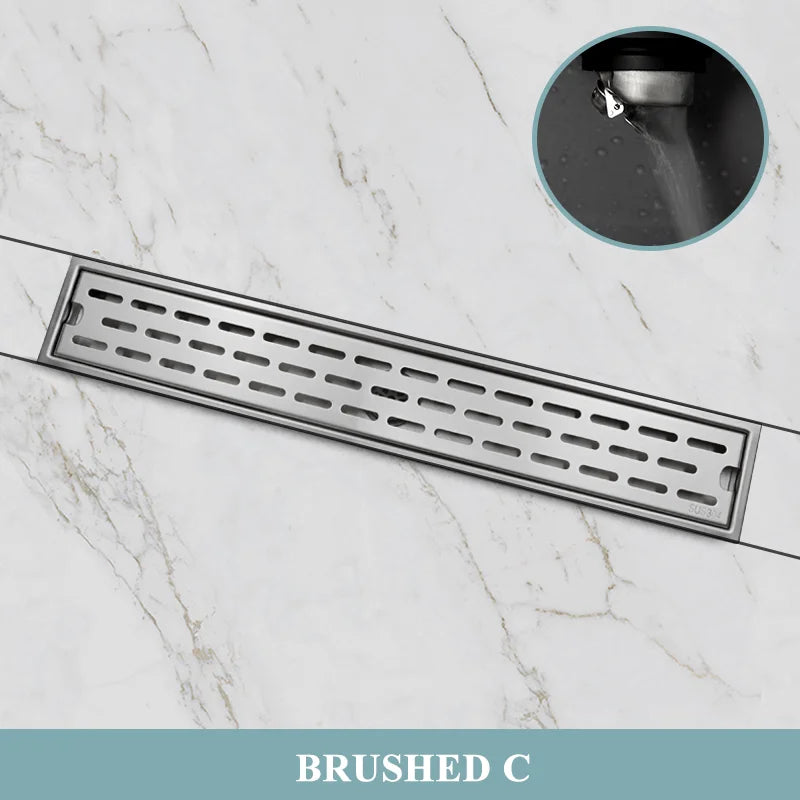 304 Stainless Steel Bathroom Drain Brushed Rose Gold