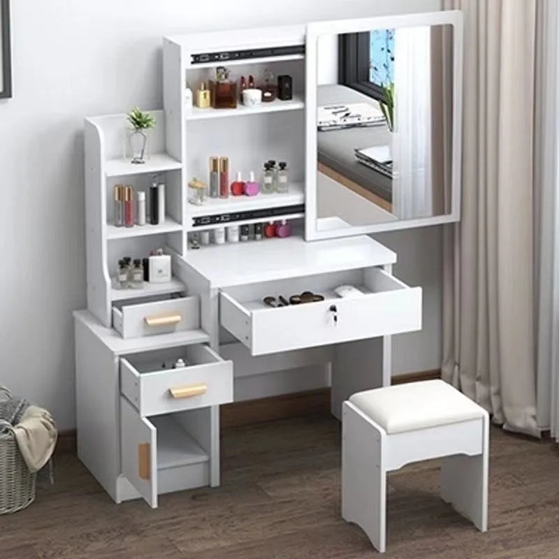 Dressing Table Small Apartment Dresser Modern Makeup Mirror